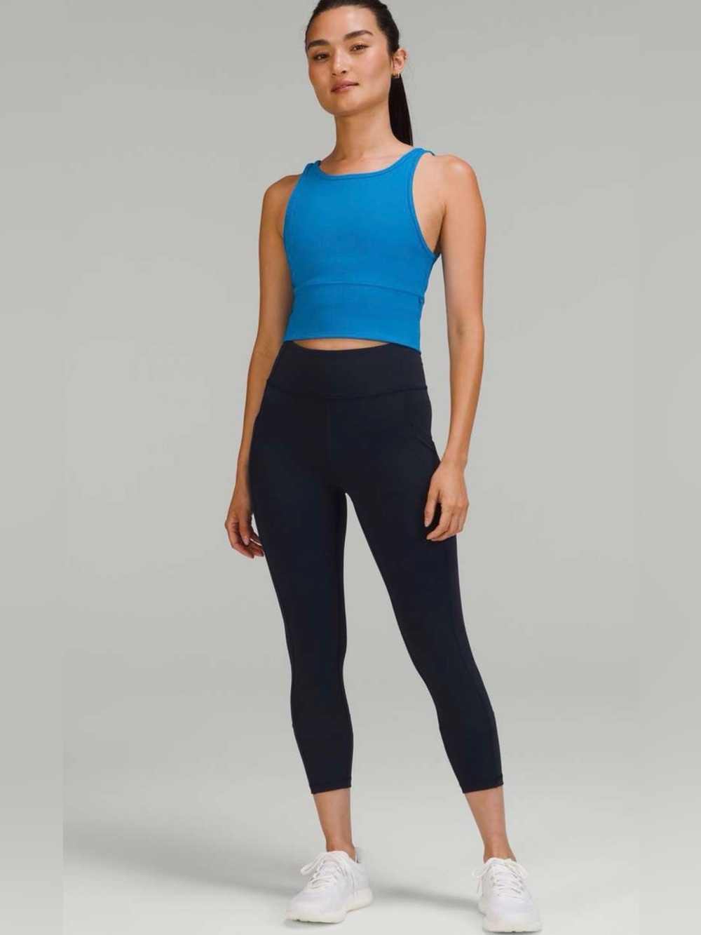 Lululemon Power Pivot Ribbed Tank Top – Poolside – Estimated Size 8